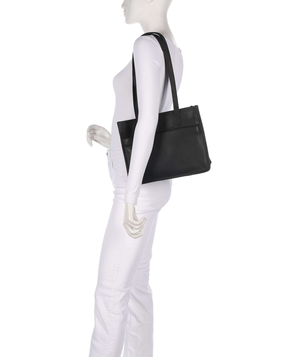 The Chesterfield Brand Wax Pull Up Cow Estella Tote bag black