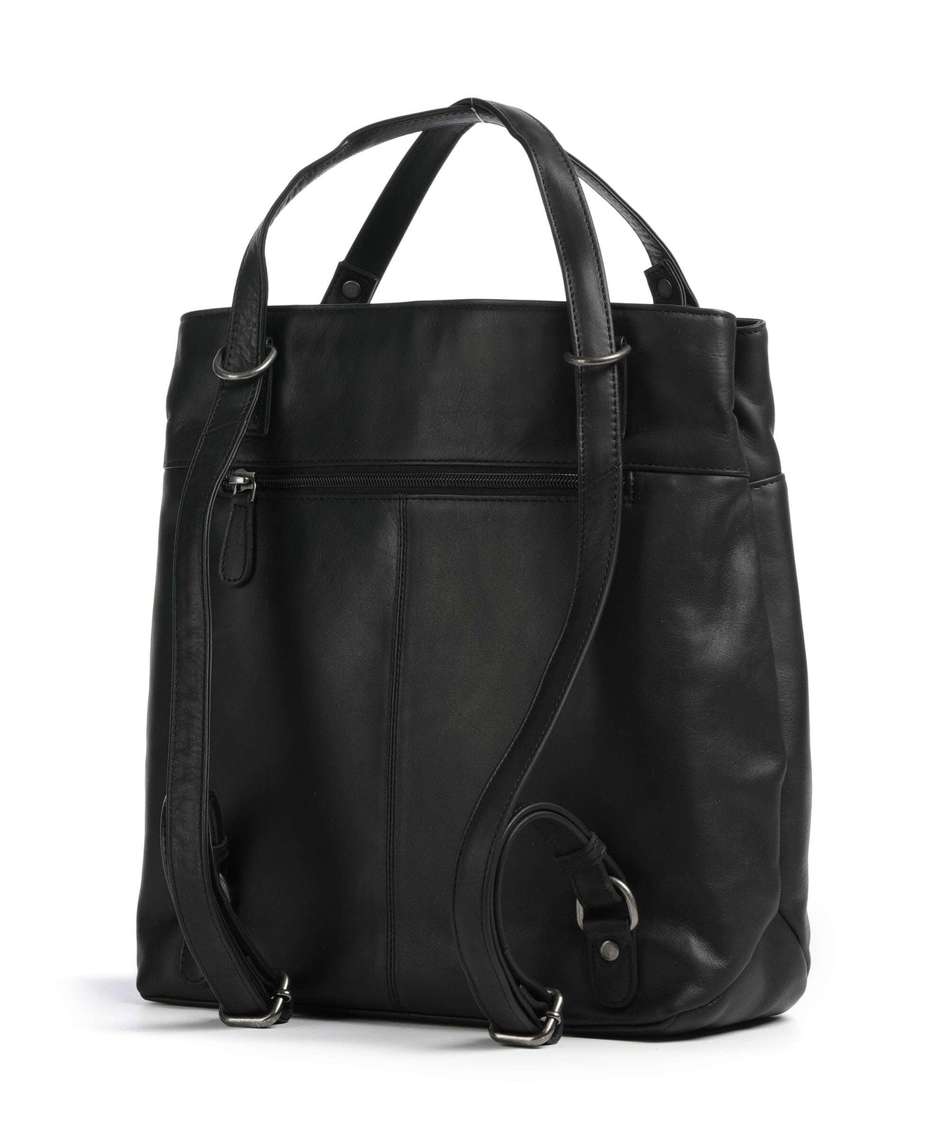 The Chesterfield Brand Wax Pull Up Cow Raynor Backpack bag black