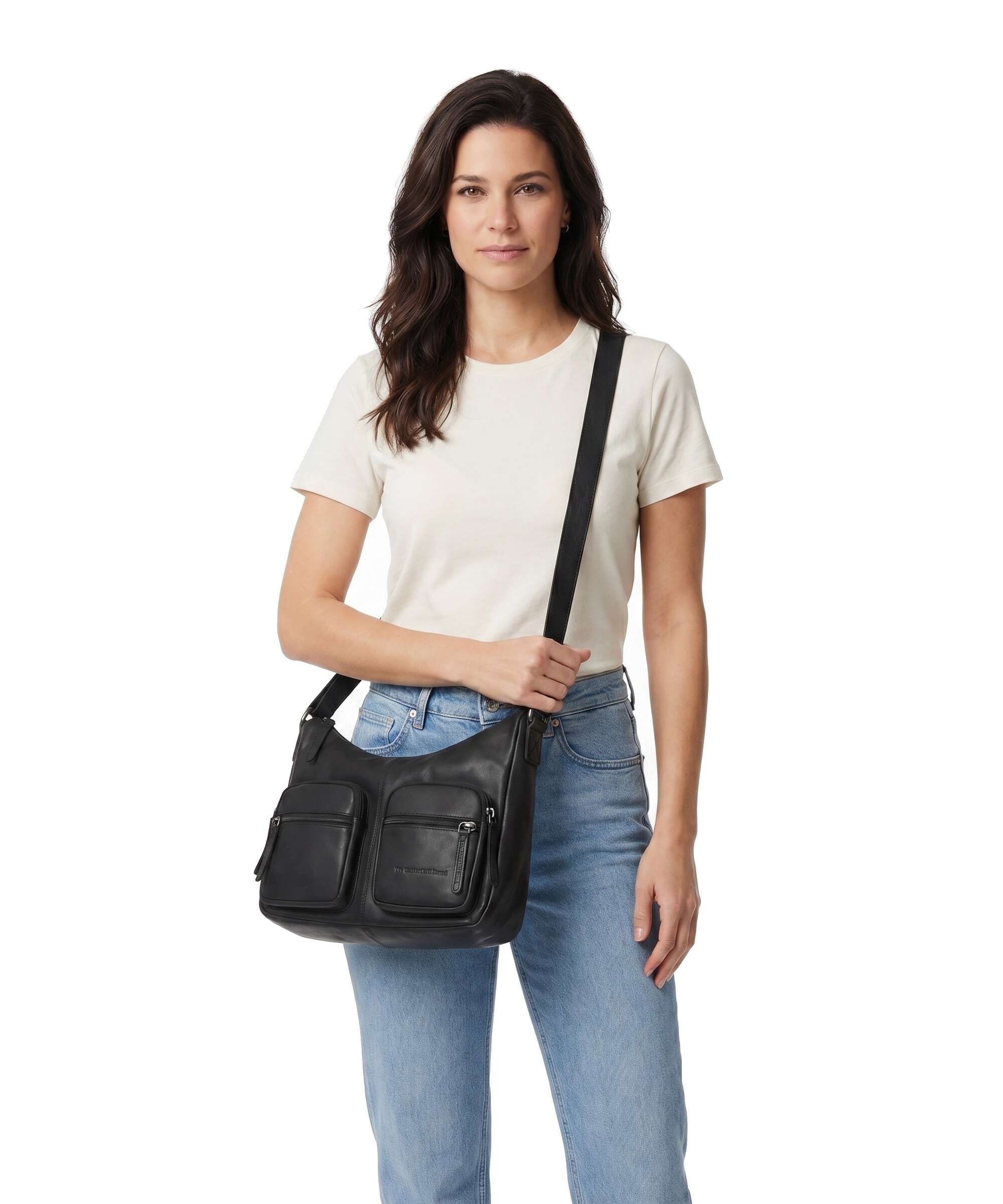 The Chesterfield Brand Wax Pull Up Cow Valenora Shoulder bag black