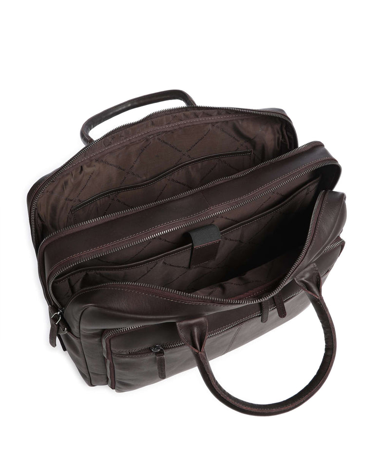 The Chesterfield Brand Wax Pull Up Cow Tacama Laptop bag brown