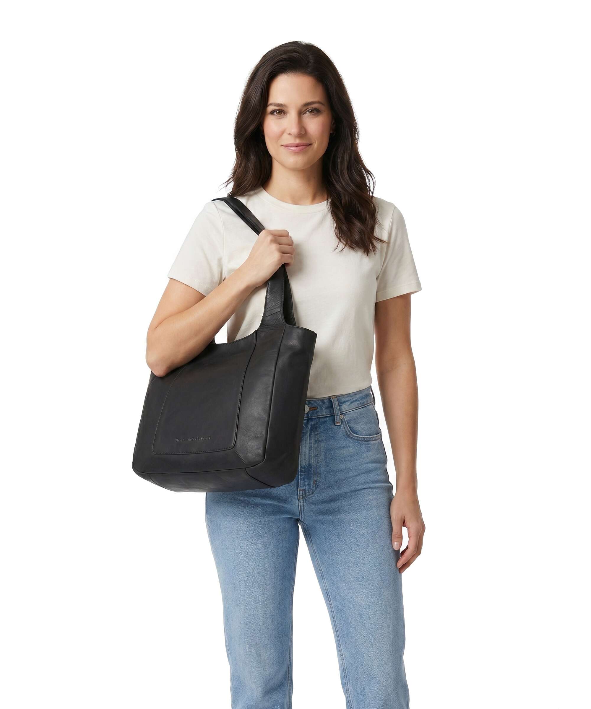 The Chesterfield Brand Cow Wax Pull Up Tofino Tote bag black