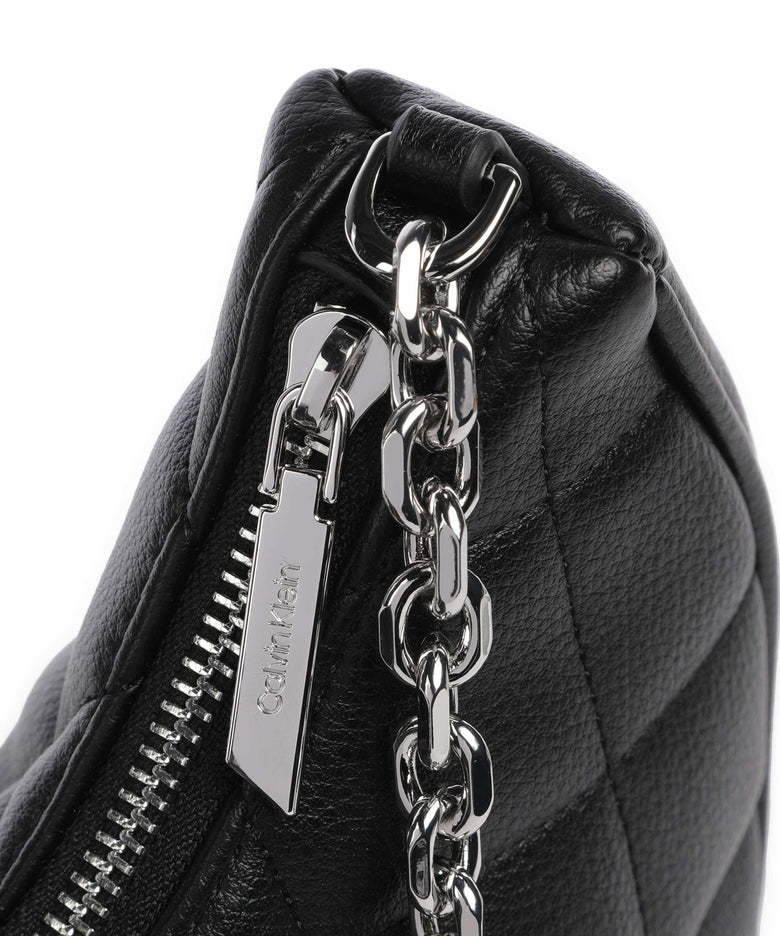 Calvin Klein CK Square Quilt Hobo bag ck black