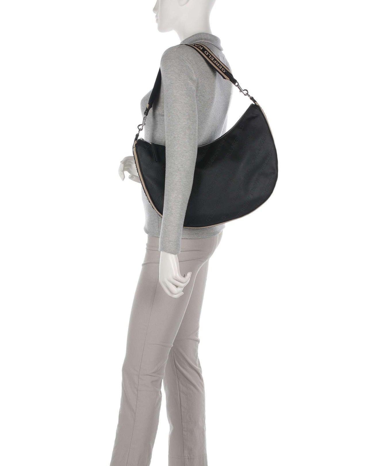 Karl Lagerfeld K/Moon Medium Hobo bag black