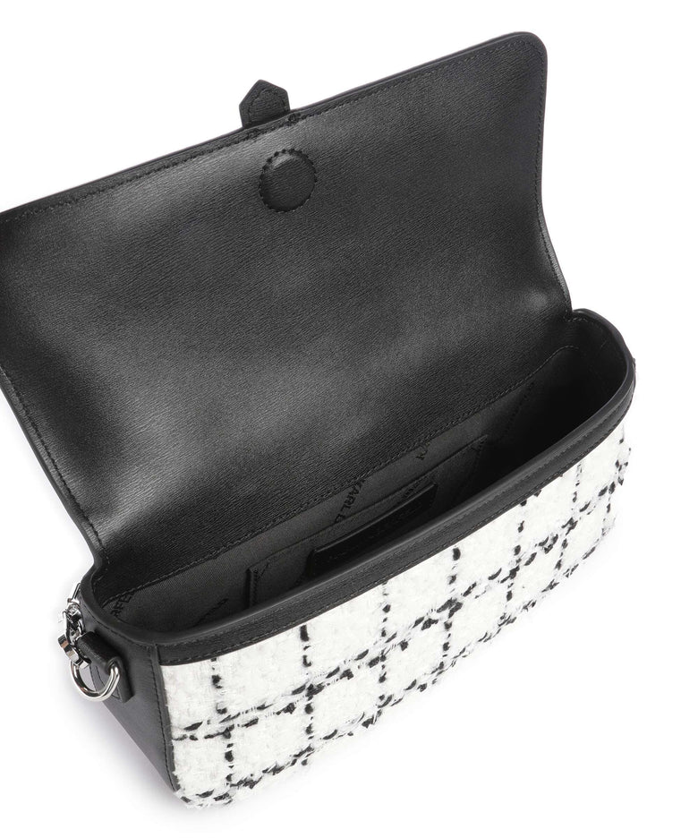 Karl Lagerfeld K/Autograph Boucle Shoulder bag black/white