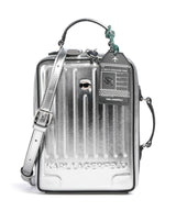 Karl Lagerfeld Ikon Suitcase Umhängetasche silver