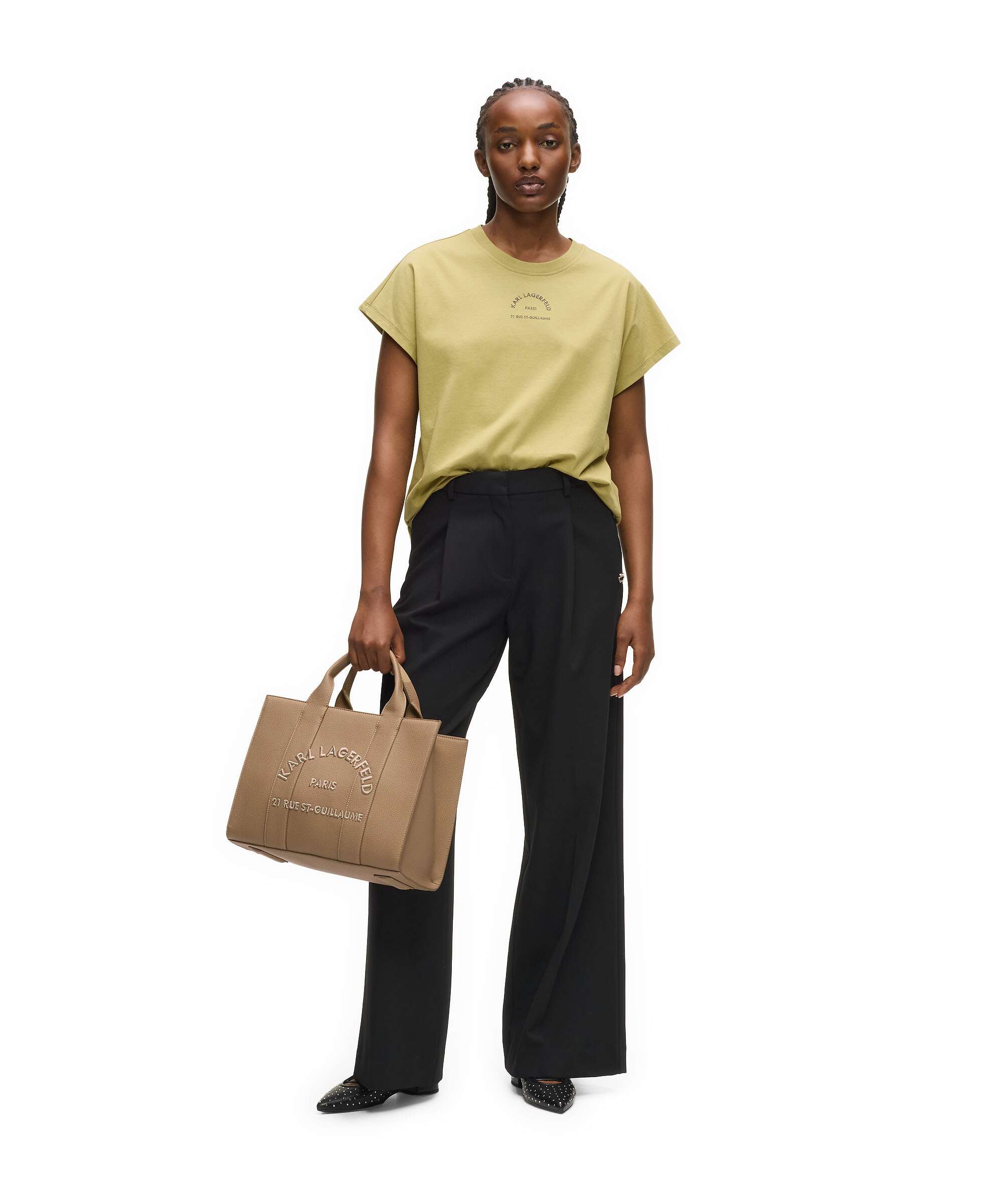 Karl Lagerfeld K/Rue St Guillaume Medium Handbag nougat