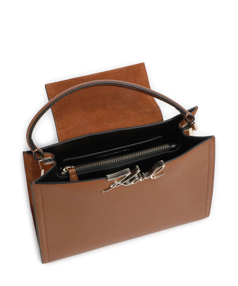 Karl Lagerfeld K/Signature Medium Handbag dark tan