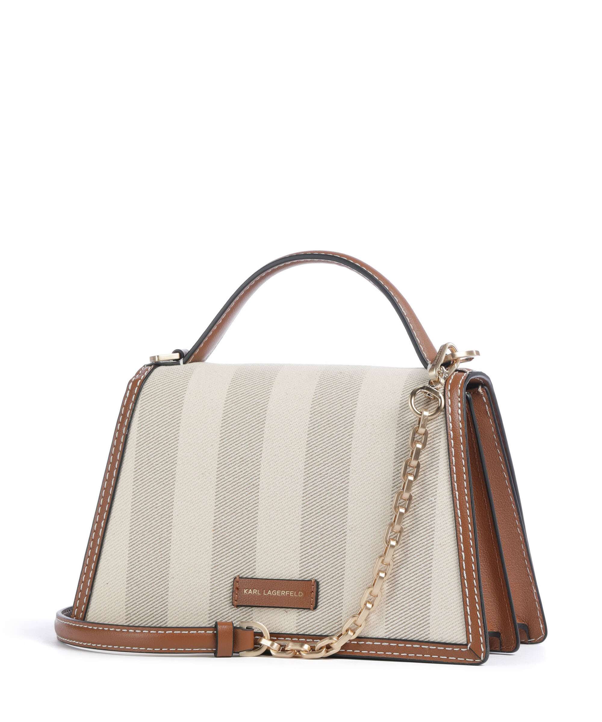 Karl Lagerfeld K/Signature 2.0 Medium Handbag natural canvas/tan