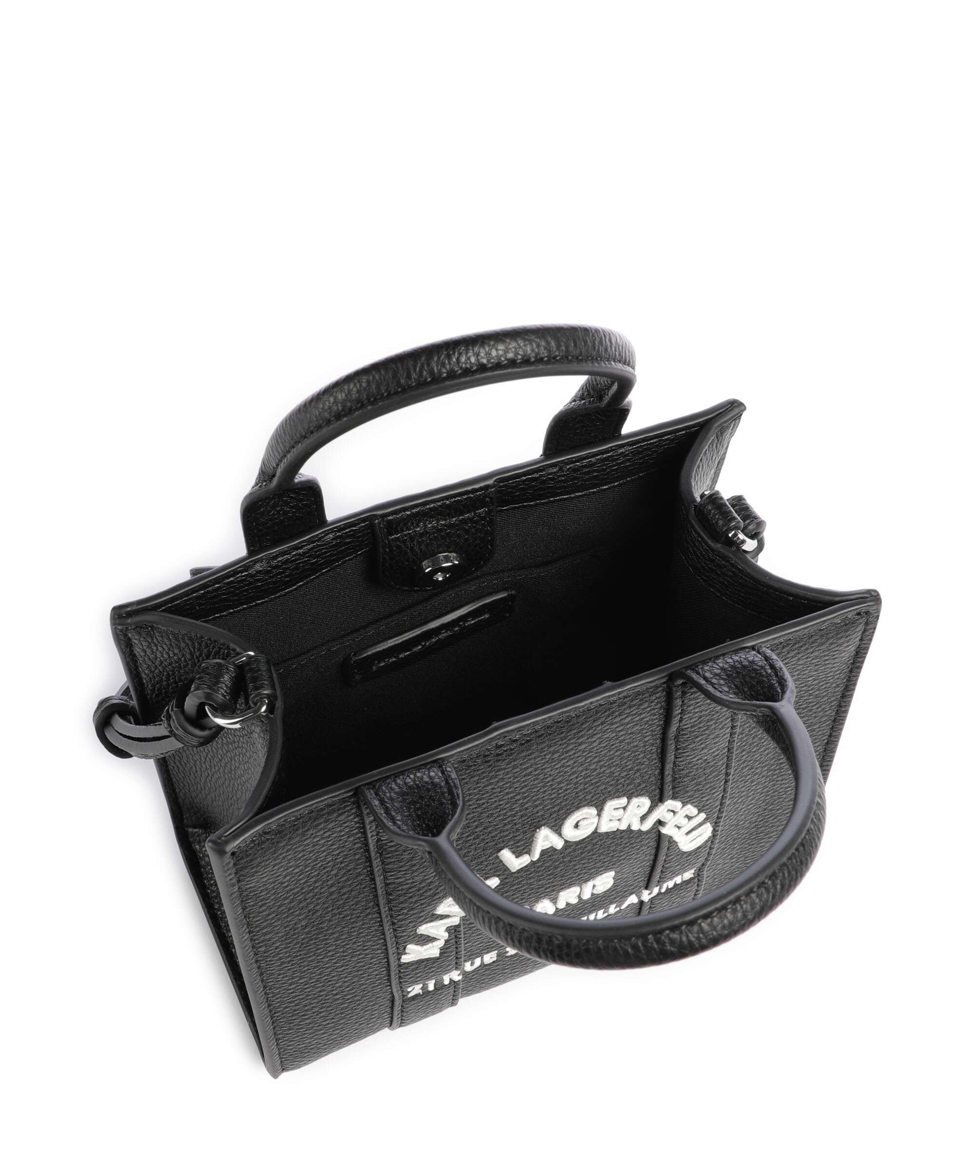Karl Lagerfeld K/Rue St Guillaume Mini Handbag white/black
