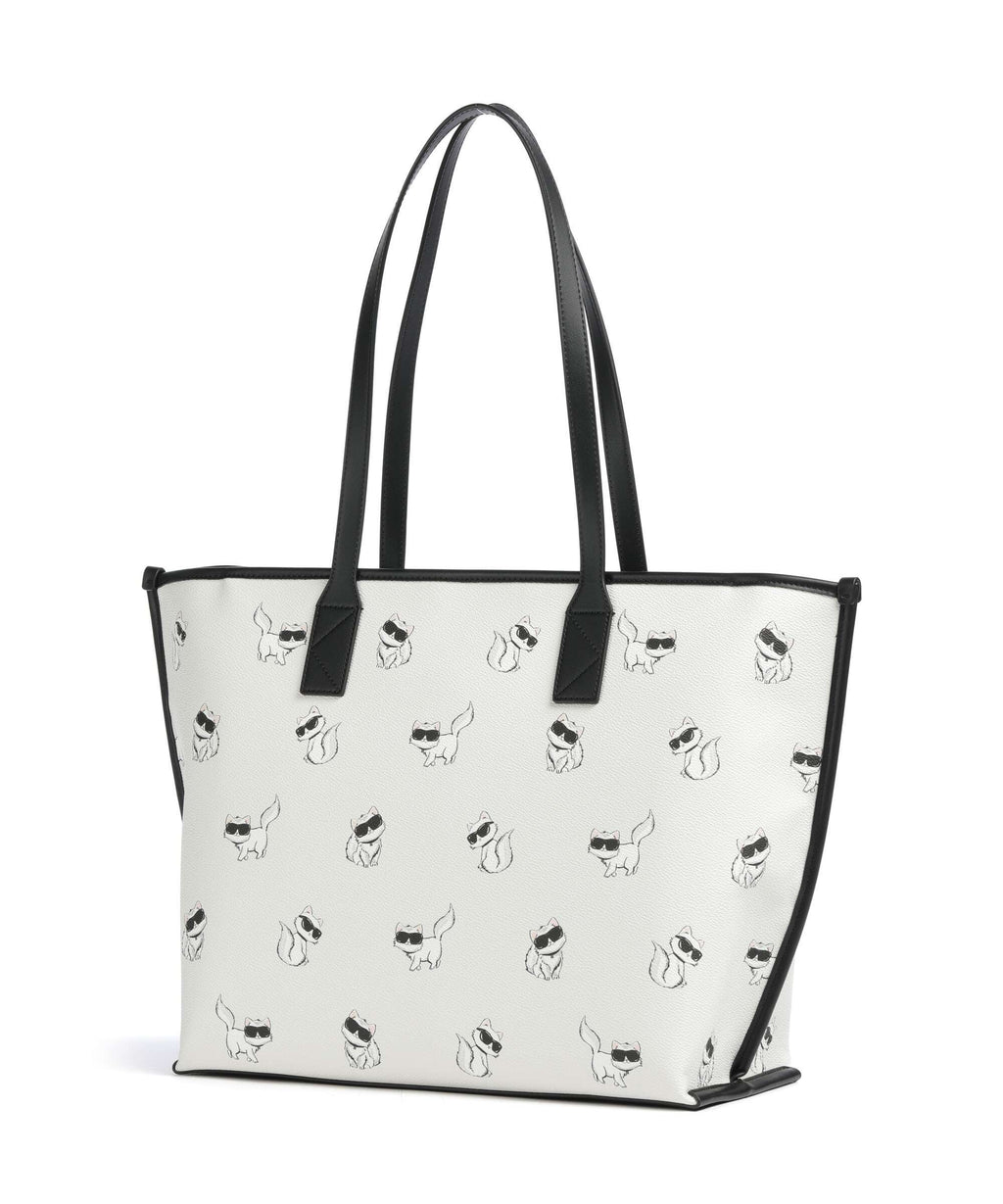 Karl Lagerfeld Ikon Choupette Tote bag off white