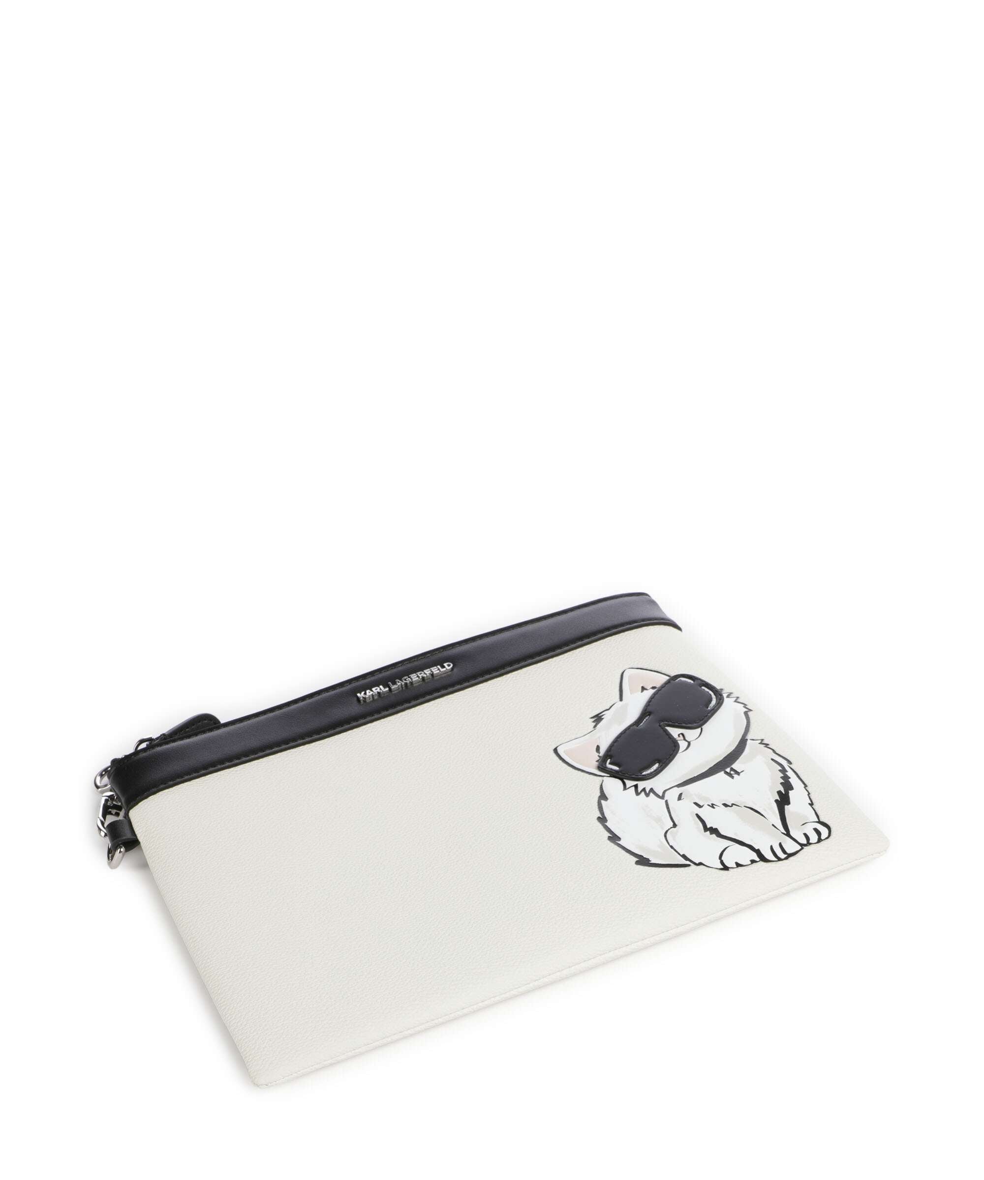 Karl Lagerfeld Ikon Choupette Wristlet off white